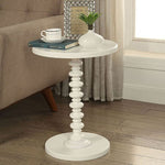 ZUN White Round Wooden Side Table B062P189131