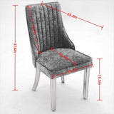 Rayon Cloth Flocking Chenille Dining Chairs Channel Kitchen Dinner Chair Comfy Fabric Upholstered W1143P293316