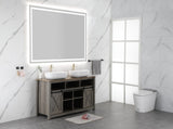 84 x 48 Inch LED Bathroom Mirror with Front and Backlight, Wall Mounted Vanity Mirror with Aluminum W2287P282006