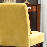 Pisano Contemporary Chenille Fabric Armless Accent Chair with Pillow, Yellow T2574P164518