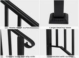 Matte Black Outdoor 3 Level Iron Handrail 23559208