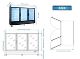 ORIKOOL Glass Door Merchandiser Refrigerator 70 Cu.ft Swing Door Commercial Display Refrigerators W2095126614