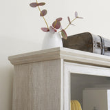 Glass display cabinet 4 Tier Glass Display Cabinet Storage Curio Cabinet with Flip up Glass Doors, W2275P206602