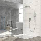 Shower System with Adjustable Slide Bar,12 Inch Wall Mounted Square Shower System with Rough-in W124382456
