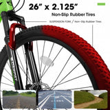 ZUN A2610 26 inch Mountain Bike 21 Speeds, Suspension Fork, Steel Frame Disc-Brake for Men Women Mens W1856P176544