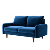 56.3" Velvet Round Arm Apartment Loveseat 75528308