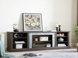 Large TV Stand TV Desk Rack with Faux Stacked Stone Surround,Media Console Table with Large W1758P187680