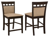 Beige and Cappuccino Upholstered Counter Height Stools B062P145642