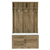 Wood Coat Rack, Storage Shoe Cabinet, with Clothes Hook, with Sponge Pad Product, Multiple Storage 03980719