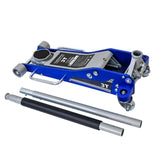 ZUN 3T Aluminum Iron Horizontal Jack/Hydraulic Trolley Service/Floor Jack with Extra Saddle W1102P154126