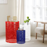 Outdoor Nesting Side Table Set of 3, Round Patio Accent Table, Metal Frame End Table for Indoor 22107489