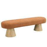 Dining Bench for Dining Room, Upholstered Bedroom End of Bed Entryway Bench, Boucle Ottoman for N779P271401O