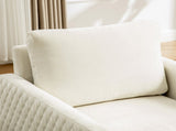 29.5''W Upholstered 360&deg Swivel Armchair with Hidden Storage, Comfy Diamond-Shape Tufted Armrests W3118P419157