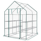 Mini Walk-in Greenhouse with PE Cover, 8-Shelf Indoor Outdoor Plant Gardening Green House for Garden 36309450