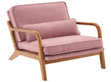 Oak Armrest Oak Upholstered Single Lounge Chair Indoor Lounge Chair Pink 38333927