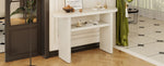 ZUN TREXM Elegant Minimalist Console Table with Rounded Edges and Sturdy Shelf Design for Entryway, N715P195554E