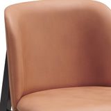 Camel Polish and Black Padded Side Chair B062P209252