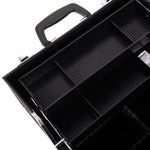 ZUN SM-2083 Aluminum Alloy Makeup Train Case Jewelry Box Organizer Black 14313615