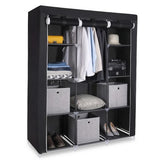 ZUN 67" Portable Closet Organizer Wardrobe Storage Organizer with 10 Shelves Quick and Easy to Assemble 39192486