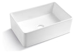 ZUN Inch White Farmhouse Sink Deep Apron Sink Undermount Farmhouse Kitchen Sink Single Farm Sink W127266254