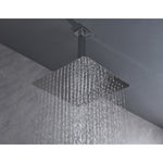 ZUN 12 Inch High Pressure Rain Shower Head, 304 Stainless Steel Square Shower Head with Self-Cleaning 64208058