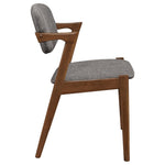 ZUN Dark Walnut and Grey Dining Chair B062P153712