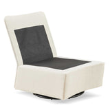 Detachable Off White Chenille Single 360 Swivel Rocking Rocker,360 Swivel Sofa Chair & Single Sofa W1164P190847