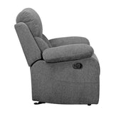 Grey Pillow Top Arms Glider Recliner B062P184511