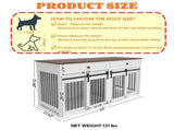 63'' Large Dog Crate Furniture for Double Dog, Wooden Dog Kennel with 2 Drawers,Divider and Sliding W2557P231672