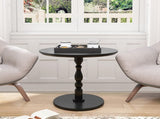 23'' Black Accent Round Table, Round Side Table, Small Table for Small Spaces, Modern Accent W2295P339118