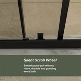 60.in W x 72.in H Single Sliding Shower Door, 1/5 inch Thick Clear Tempered Glass Shower Door with W3048P278318