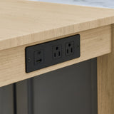 59 Inch Bar, Dining, Sofa with Power Outlet, 3 Upholstered Stools, 4 Piece Bar 15585597