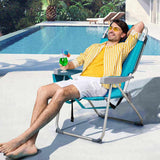 63*70*99cm Heightened Oxford Cloth Silver White Aluminum Tube Bearing 100kg Beach Chair Mint Green 34215828