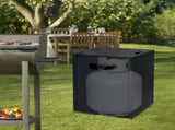 41*41*50.5cm Square Black Flip-top Gas Storage Garden Iron Side Table 94913946