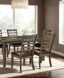 Simple Classic Brown 7pc Set Faux Marble Top Table 6xSide Chairs Leatherette Seats B2741P348913
