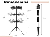 3-Tier Foldable Tripod Clothes Drying Rack with 24 Clips & 32 Rods, 70" Space Saving Laundry Dryer 51752244
