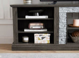 Large TV Stand TV Desk Rack with Faux Stacked Stone Surround,Media Console Table with Large W1758P187680