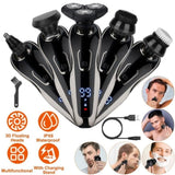 5 In 1 Electric Razor Shaver Rechargeable Cordless Head Beard Trimmer Shaver Kit IPX6 Waterproof Dry 49199989