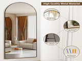 71"x26" Arched Full Length Mirror Standing Full Body Floor Mirror,Black 96748347