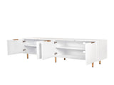 Modern warm white TV cabinet for 80 inch TV Stands, for Living Room Bedroom W33153230