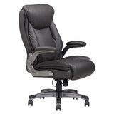 ZUN Classic Gray Bonded Leather Upholstered Office Chair with Adjustable Armrest, Height and 360 Degree B011P204481