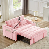 1 versatile foldable sofa bed in 3 lengths, modern sofa sofa sofa velvet pull-out bed, adjustable W2151127334