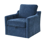 Swivel Arm Chair with Soft Chenille Fabric, Comfy Accent Chair for Living Room. Bedroom .Reading W2671P296993
