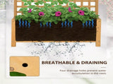 Wood Planter with Trellis for Vine Climbing-Yellow 73997519