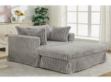 47.7'' Oversized Corduroy Chaise Longue with Ottoman, Deep Seat Reclining Chair Sofa, W1628P206065