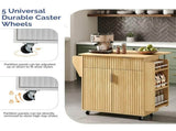 2-Door 1-Drawer Grille Food Cart Gold-Plated Aluminum Alloy Door Handles 26137508
