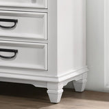 Clelane Wood 3-Drawer Nightstand, Weathered White and Gray T2574P225175