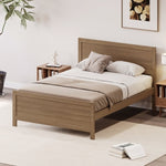 ZUN Wood Platform Bed Frame with Headboard, Mattress Foundation with Wood Slat Support, No Box Spring 71677590