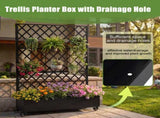 Metal Raised Garden Bed with Wheels and Trellis,73"x47"x16" Planter Box for Climbing Plants, 50711084