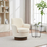 Polyester Swivel Barrel Chair, Swivel Accent Chairs Armchair for Living Room, Reading Chairs for W1361P149653